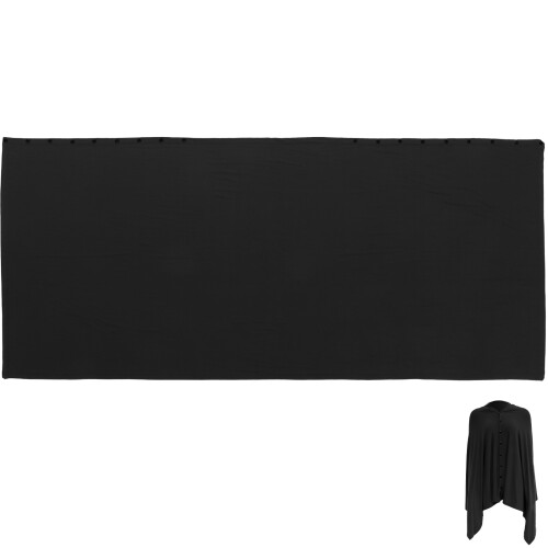 3Pièces Poncho Allaitement Noir En Coton Ajustable 2