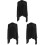 3Pièces Poncho Allaitement Noir En Coton Ajustable 4