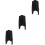 3Pièces Poncho Allaitement Noir En Coton Ajustable 7