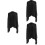 3Pièces Poncho Allaitement Noir En Coton Ajustable 8