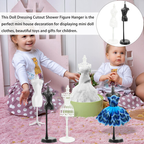 4St ABS Dress Forms Met Display Stand Wit Voor Poppenaccessoires 2