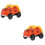 2Pièces Jouet Orange ABS Circuit 8