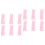 12St Roze Slapend Haarrollers Coral Fleece Haarstyling Set 5