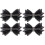 2Paren Zwarte Mesh Bloem Slippers Decor Dames 2