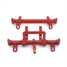 For 1/12 MN82 LC79 RC Car Parts Metal Upgrade Front and Rear Bumper Kit Red