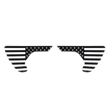 Side Vent Sticker Cover Decals Trim Black for JL JLU 2018-2022 Gladiator JT 2020-2022