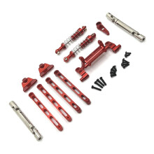 Zestaw AmortyzatoróW DrążKa Holowniczego do MNMODEL 1/12 MN82 LC79 MN78 Zdalnie Sterowanym Samochodowym CzęśCiami Metal Upgrade Red