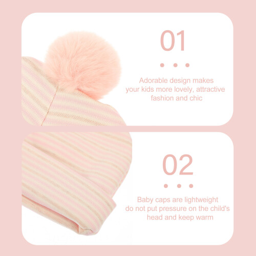Turban Coton Rose Bébé Accroche-Regard 1