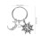 2Pcs Keychains Sturdy Stainless Steel Bag Decor 2