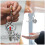 2Pcs Keychains Sturdy Stainless Steel Bag Decor 4