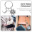 2Pcs Keychains Sturdy Stainless Steel Bag Decor 7