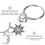 2Pcs Keychains Sturdy Stainless Steel Bag Decor 8