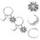 2Pcs Keychains Sturdy Stainless Steel Bag Decor 11