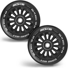 Schwarze Räder für Roller 100 mm (2 Stück)