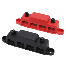 Bloque de distribución para barra de corriente continua 250A 170x33x53mm negro