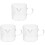 3Pièces Mesureur Transparent Polyvalent Pour Lait Crème 2