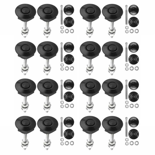 16 PCS Push Button Quick Release Hood Bonnet Pins Lock Clip Car Bumper  Kit