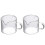 6Pièces Mug En Verre Transparent Pour 2