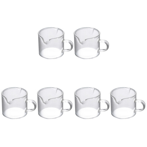 6Pièces Mug En Verre Transparent Pour 2