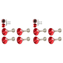 8X Schnell Verschluss Druck Knopf Verriegelungs Knopf Auto Stift Motor Hauben Schloss Stoßstangen Clip Verriegelungen Rot