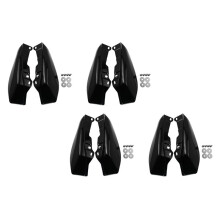 4X Scudo Termico per Deflettore 'Aria Un Telaio Centrale Nero Lucido per  Touring Electra Glide Street Road Glide 2009-2016