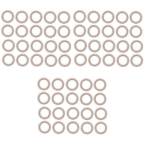 60Pièces Anneaux Bois Beige Non Traité Pour Bébé 2