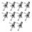 10Pcs Universal Motorcycle Right Angle Inline Fuel Filter 1/4 Inch 6mm Hose Lines for 1