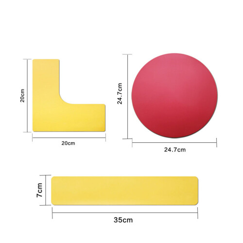 20Pièces Autocollants Terrain Sport Silicone Durable Couleurs 2