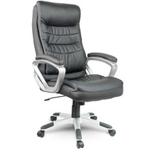 Luxus-Bürostuhl aus Leder, Sofotel EG-226, schwarz