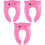 3Pièces Wc Pliable Rose En PP, Confortable Facile À Nettoyer 3