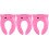 3Pièces Wc Pliable Rose En PP, Confortable Facile À Nettoyer 4