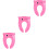 3Pièces Wc Pliable Rose En PP, Confortable Facile À Nettoyer 5