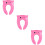 3Pièces Wc Pliable Rose En PP, Confortable Facile À Nettoyer 9