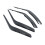 Car Inner Door Handle Pull Panel Cover for  X1 E84 2010-2015 Replace 51412991775 51412991776 Carbon Fiber Pattern 1