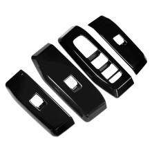 Autocollants de Garniture de Panneau D'Interrupteur de Lève-Vitre de Voiture pour  Prado LC250 2024 Accessoires Intérieurs RHD Noir Brillant