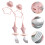 1Ensemble Ensemble Couverts Enfant Rose Silicone Acier Auto-Alimentation 10