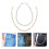 2Pièces Chaînes Ceinture Jean Punk Multi Couleur Perles Métal 9