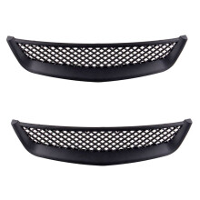 2X Nero Lucido Cofano Motore Anteriore Griglia Griglia Paraurti Griglia da Corsa per   JDM Tipo R 2001-2003 2DR / 4DR EM / ES