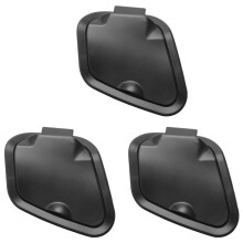 3X Motorcycles ABS Side Pocket Cover Charger Waterproof Cap Battery Side Cover for Nmax V2 2020-2021 Black