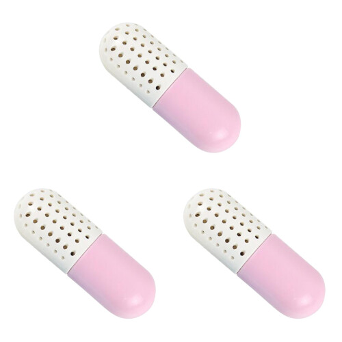 3Pièces Capsule Désodorisante Rose ABS Pour Placard Chaussures Durable 1