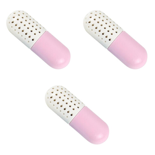 3Pièces Capsule Désodorisante Rose ABS Pour Placard Chaussures Durable 2