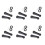 12 Pcs Gray Plastic Universal Car Window Winder Cranks Handle Lever 1