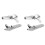 2Pair Inside Inner Door Handle Cover Trim Door-Pull Handle for   E CLS Class S211 W211 W219 2003-2009 1