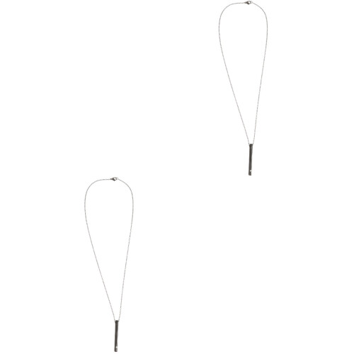 2Pièces Colliers Urne Cendrier Animaux Acier Noir Durable 2