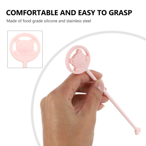 Bar Lait Poudre Silicone Design Sécurisé Rose 2