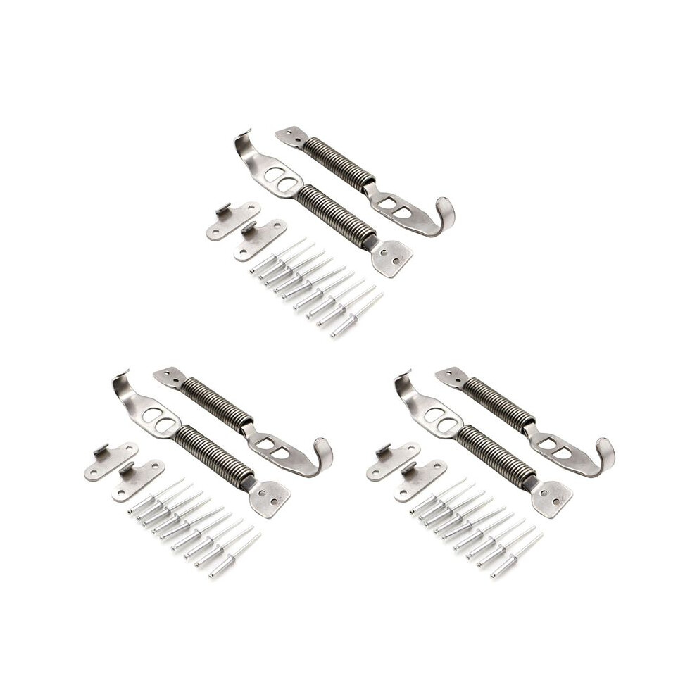 6X Aluminum Alloy Car Racing Mount Bonnet Hook Pin Lock Kit Spring Fastener 4711482290921