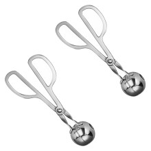 2pcs Stainless Steel Meatball Maker Scoop with NonStick Easy Shaping for Home Cooking Fish Shrimp Rice