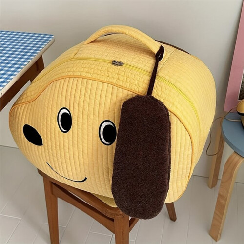 Cute Puppy Quilt & Storage Bag - Multi-Use Organizer with Handle, Perfect for Moms. Polyester. A 1