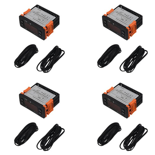 4X ETC-974  Temperature Controller Refrigerator Thermostat Regulator Thermoregulator Thermocouple NTC Dual Sensor