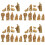 40Pièces Figurines De Résine Khaki Décor Maison Noël 5